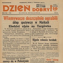 Ograbili sklep Janiny Porębskiej w Markach - 1938