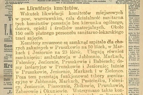 fot Likwidacja komitetów w Markach i Pustelniku - 1915