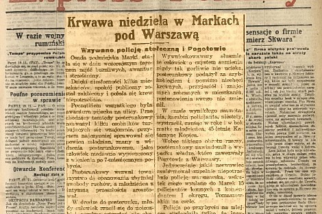 fot Krwawa niedziela w Markach pod Warszawą - 1922