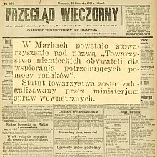 Stowarzyszenie niemieckich obywateli w Markach - 1922