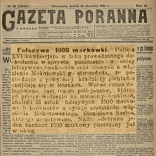 Fałszywe 1000-markówki w Markach - 1921