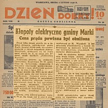 Kłopoty elektryczne gminy Marki - 1938