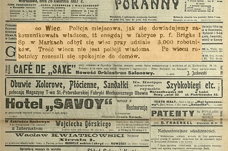 fot Wiec w przędzalni - 1907
