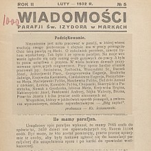 Spis w parafii św. Izydora - Marki 1932