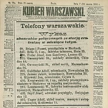 Pierwsze telefony w Markach - 1884