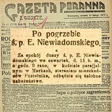 Po pogrzebie E. Niewiadomskiego - 1923