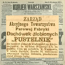 Fabryka dachówek - "Pustelnik" - 1903