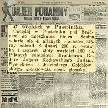 Grabież w Pustelniku - 1912