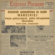 Katastrofa automobilowa na szosie mareckiej - 1925