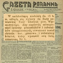 Wybory do Kasy Chorych pow. Warszawskiego - 1924