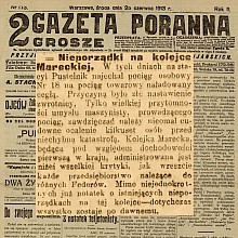 Nieporządki na kolejce Mareckiej - 1913