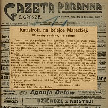 Katastrofa na kolejce Mareckiej - 1922