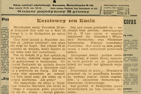 fot Kosztowny sen Kucia - 1929