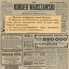 Masowe szczepienia w Markach - 1933