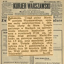 Gmina Marki ogłasza przetarg - 1929