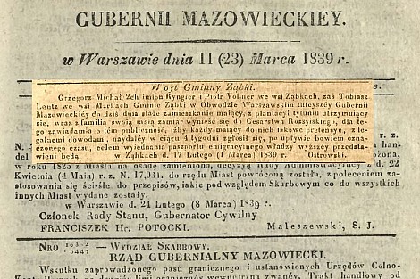 fot Emigracja z Marek do Rosji - 1839