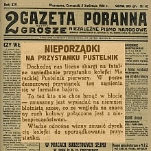 Nieporządki na przystanku Pustelnik - 1928
